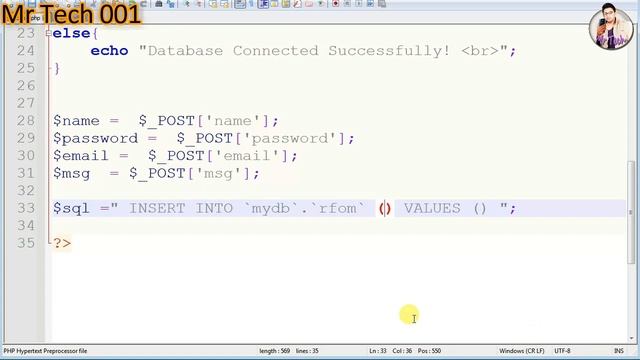 insert form data into database | PHP insert data into database mysql | PHP Programming | Mr Tech 00 смотреть онлайн