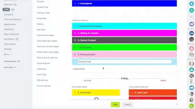 Estados y listas desplegables en Bitrix24 CRM смотреть онлайн