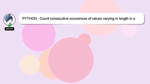 PYTHON : Count consecutive occurences of values varying in length in a numpy array смотреть онлайн