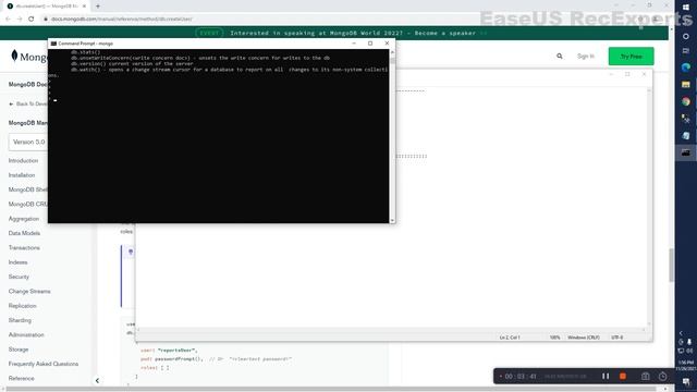 How to create user, assign roles in MongoDB | User management in MongoDB смотреть онлайн