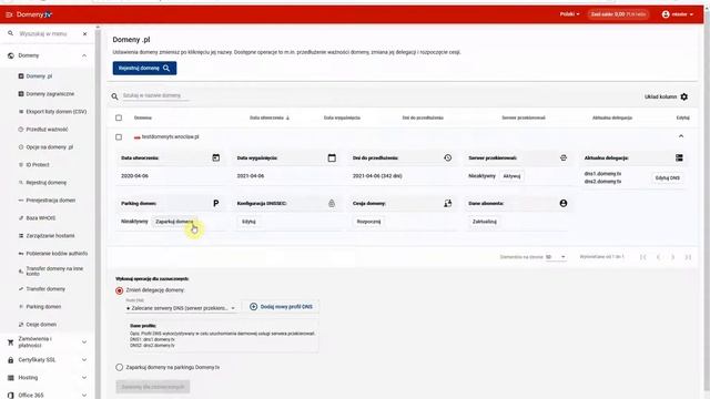 Jak przekierować domenę na parking domen w panelu administracyjnym? Domeny.tv смотреть онлайн