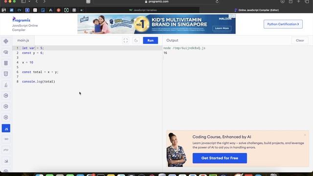 Variables in Javascript - Javascript tutorial for beginners. #2 смотреть онлайн