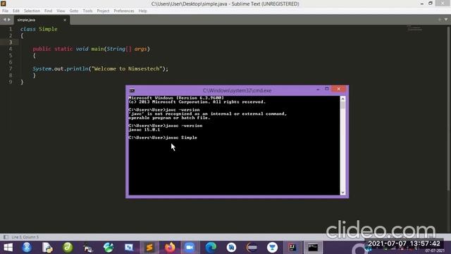 Executing Java program Using cmd смотреть онлайн