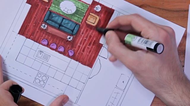 Открыли доступ к платному онлайн курсу по интерьерному скетчингу Рисуем скетч план комнаты Урок смотреть онлайн