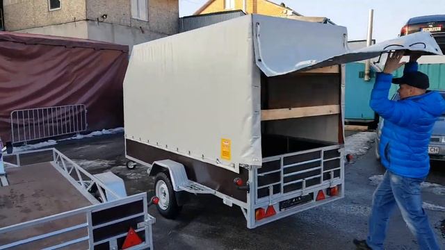 Прицеп для перевозки снегохода. смотреть онлайн