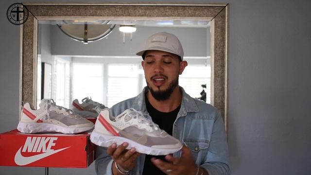 NIKE REACT ELEMENT 87 SAIL COLOR WAY FIRE FIRE!!! смотреть онлайн