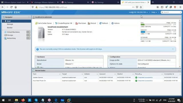 VCP-DCV vSphere Install, Configure, Manage Day-1 смотреть онлайн
