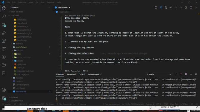 2020 12 14 ReactJs Events 6 session issue pagination fix mypost View смотреть онлайн