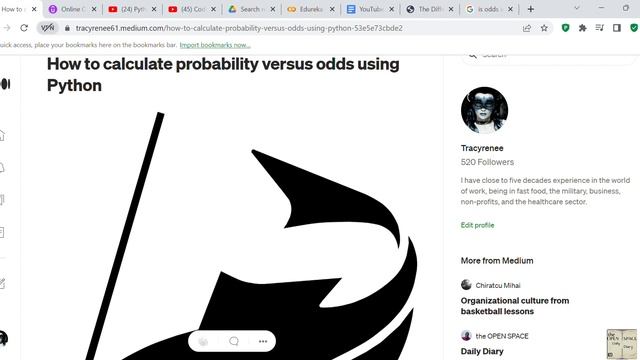 How to calculate probability versus odds using Python - blog post смотреть онлайн