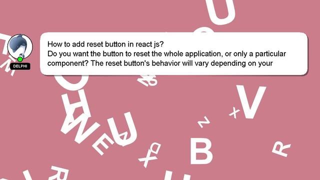 How to add reset button in react js? смотреть онлайн