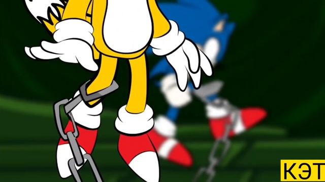 Анимация Соник и Тейлз спасаются