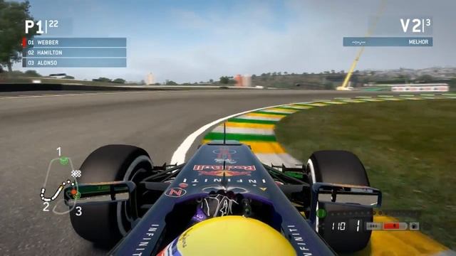 F1 2013 - Interlagos 1:08,941 Race Lap. GP Mode смотреть онлайн