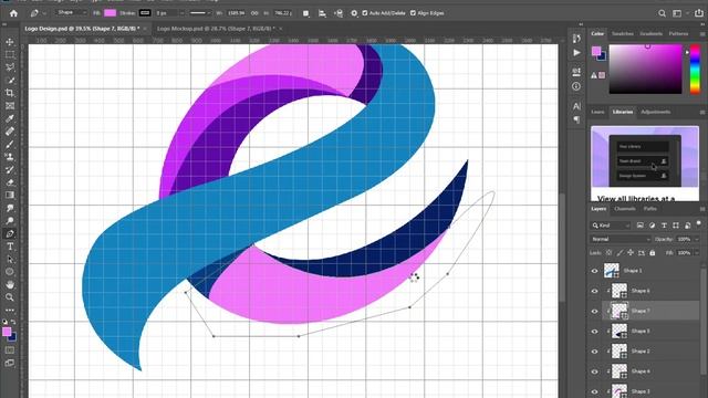Letter E Logo Tutorial in Adobe Photoshop смотреть онлайн