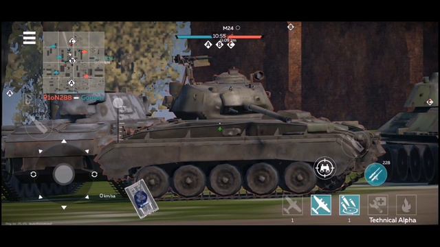 Бой на M24 в War Thunder Mobile смотреть онлайн