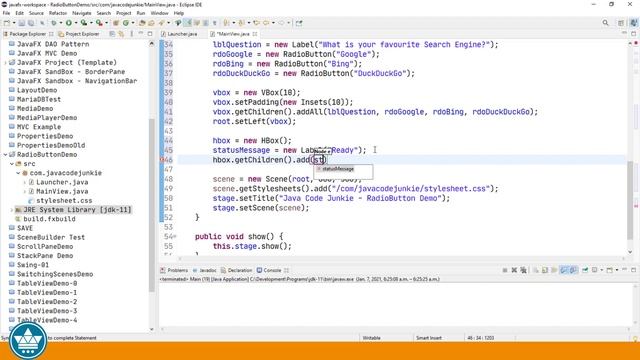 RadioButton | JavaFX GUI Tutorial for Beginners смотреть онлайн