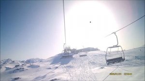 Спуск на горных лыжах и с кресельного подъёмника  (24-янв-2020, Циллерталь Арена). [41]