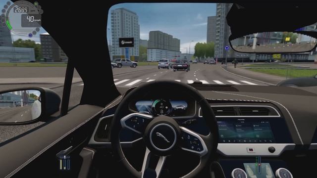 2018 Jaguar I-Pace EV400 HSE - City Car Driving | Racing wheel gameplay смотреть онлайн