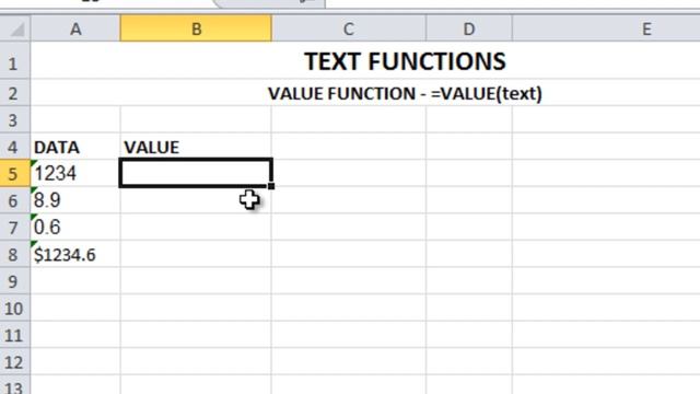 How to use VALUE function in Excel | Excel Tips смотреть онлайн