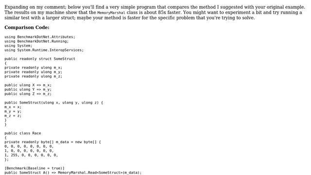 Code Review: Unmanaged byte array to managed structure (2 Solutions!!) смотреть онлайн