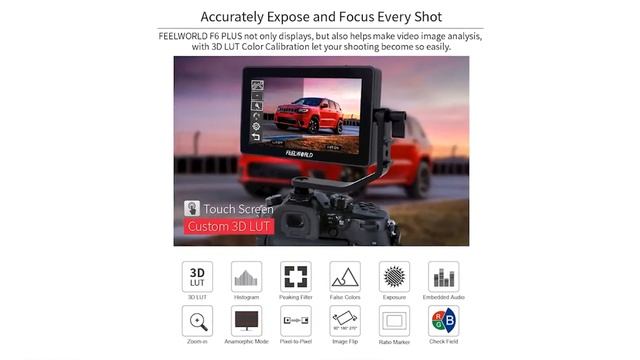 Монитор для камеры FEELWORLD F6 PLUS, 5,5 дюйма, IPS FHD 1920x1080 смотреть онлайн