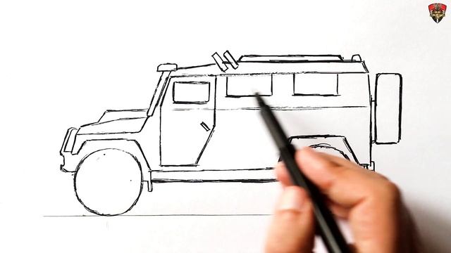 How to draw a Military Vehicle смотреть онлайн