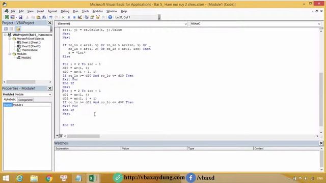 VBA Excel_Bài 6_Hàm nội suy 2 chiều (Phần 2) смотреть онлайн