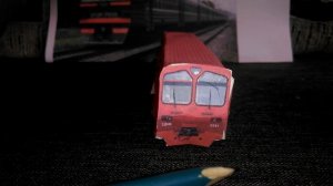 ЭЛЕКТРИЧКА эд4м 0091 из бумаги