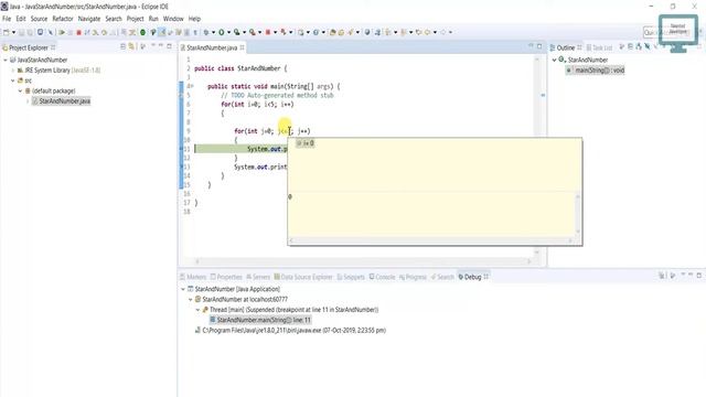 Number Pattern - 7 Program (Logic) in Java смотреть онлайн