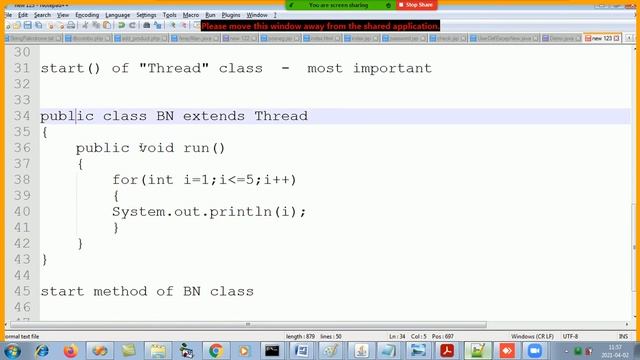 Advanced Java - Multi Threading (Explanation of start() method of Thread class) смотреть онлайн