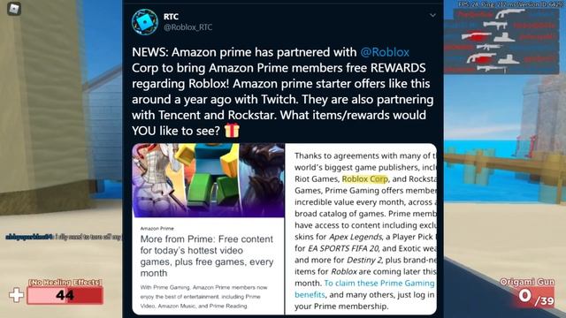 Roblox Will Now Have TWITCH PRIME Rewards! (Free Items!) смотреть онлайн