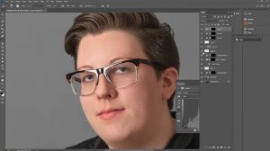 Урок 16. Убираем блики на очках. Пример 1