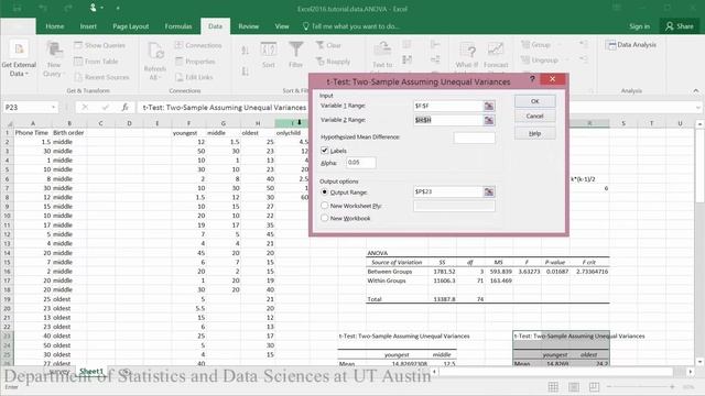 Conducting Post Hoc Analysis in Excel 2016 смотреть онлайн