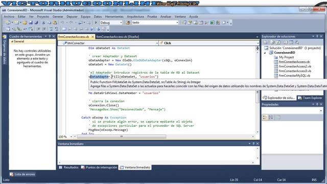 02 Explicacion Ejemplo Ado .Net Conexion de diferentes Bases De Datos смотреть онлайн