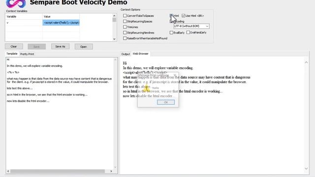 Sempare Boot Velocity Template Engine Demo - Html Encoding смотреть онлайн