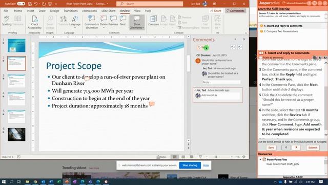 JA PPT Lesson 7 1 Reviewing Presentations смотреть онлайн