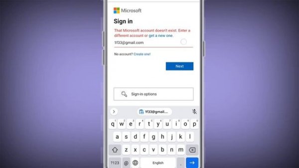That Microsoft account doesn't exist Enter a different account or Sign in Microsoft|sign in problem