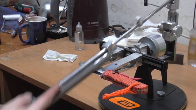 Заточка ножа из K390. Венёвские эльборовые бруски. Часть 5. смотреть онлайн