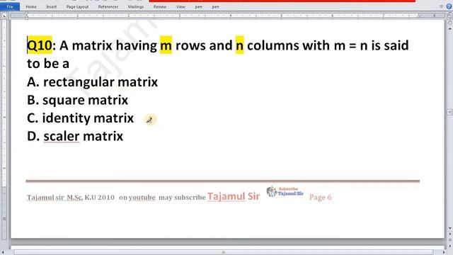 mcq on matrices and determinants |mcq on matrices |matrix multiplication |singular matrices|matrice смотреть онлайн