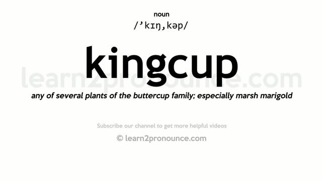 Pronunciation Of Kingcup | Definition Of Kingcup