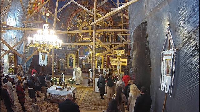 Свята Літургія (12:00) у храмі св. влкмч. Юрія Переможця 10 жовтня 2021 р. Б. смотреть онлайн