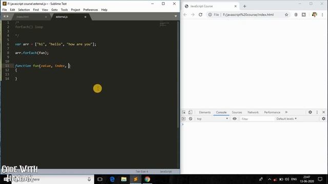 JavaScript Course : forEach() loop in JS | forEach method of array object in JS смотреть онлайн