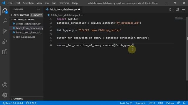 How To Retrieve OR Fetch Data From Sqlite3 Database in Python #7 смотреть онлайн
