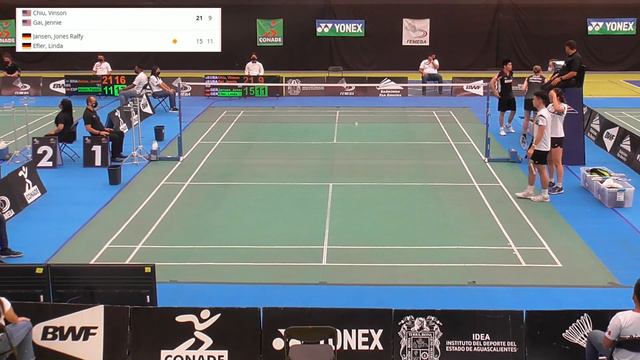 MEXICAN INTERNATIONAL CHALLENGE 2022 | CHIU/GAI (USA) vs JANSEN/EFLER (GER) | XD SF смотреть онлайн