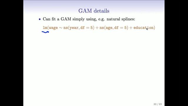Statistical Learning: 7.4 Generalized Additive Models and Local Regression смотреть онлайн