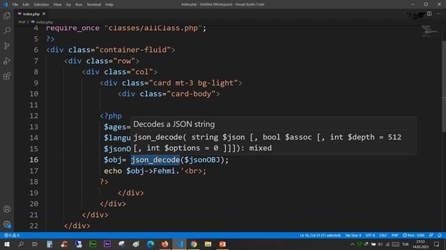PHP Ders 126 Json Kullanımı смотреть онлайн