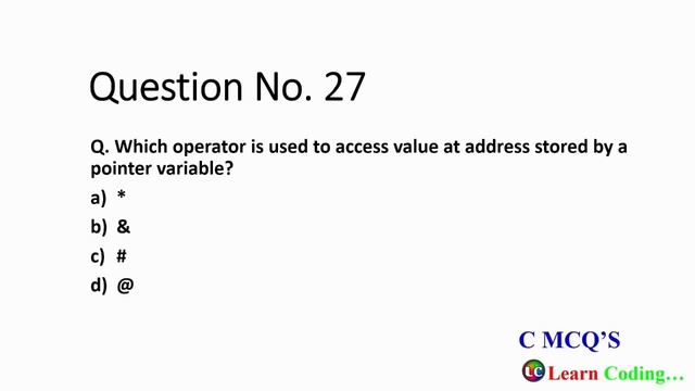 Part-1 C MCQs | C mcq questions and answers | Top 50 MCQs in C | Learn Coding смотреть онлайн