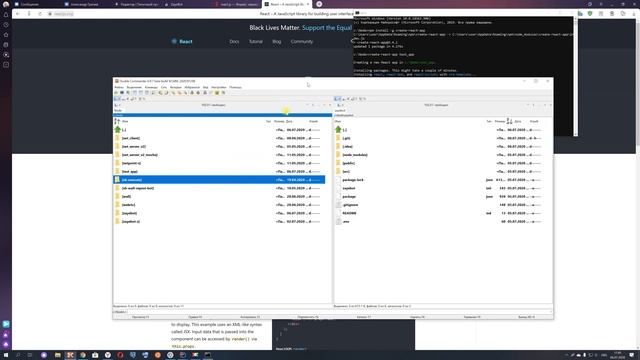 Полная установка React js, запуск в Node js смотреть онлайн