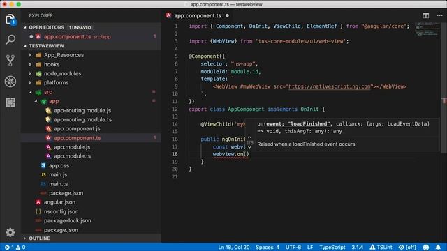 NativeScript WebView URL Load Detection смотреть онлайн
