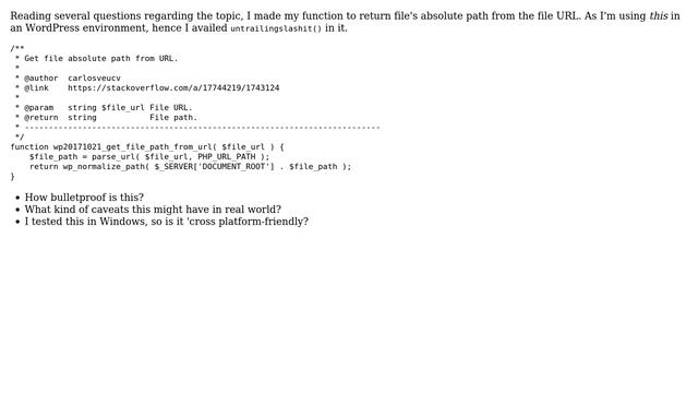 Get file absolute path from file URL in PHP смотреть онлайн