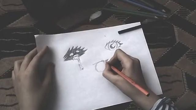 Как я обычно рисую | Как нарисовать глаза , нос и губы ! смотреть онлайн